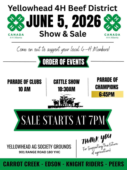 Yellowhead 4-H Beef District Show & Sale